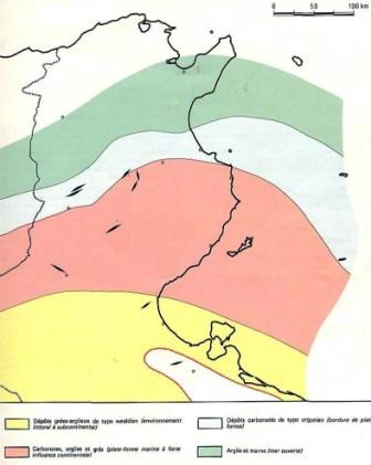 Figure 2: La Tunisie au Barrémien, il y a 130 MaLe nord de la Tunisie est une zone recouverte par la mer