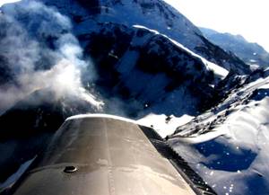 Le cratère du volcan Redoubt