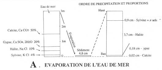 Évaporation de l'eau de mer