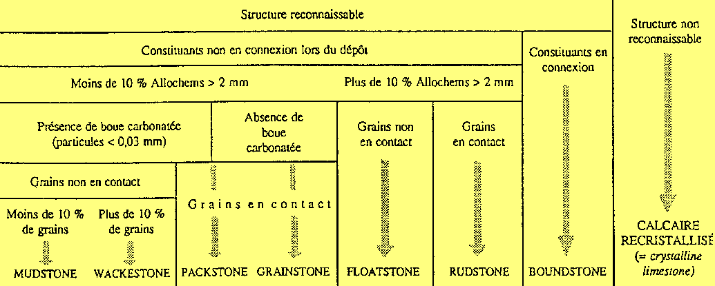 Figure 7: Classification de Dunham