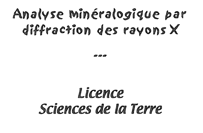 Analyse minéralogique par diffraction des rayons X