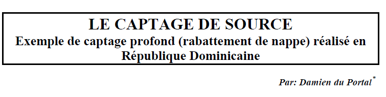 Captage de source