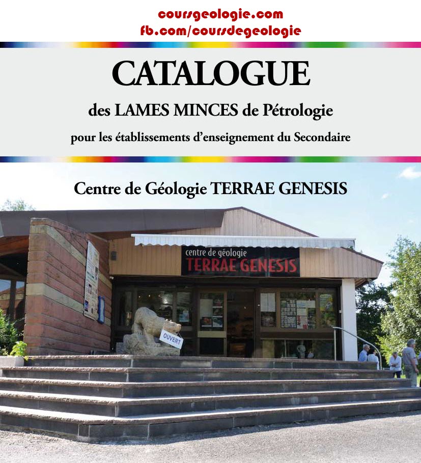 Catalogue des lames minces de Pétrologie