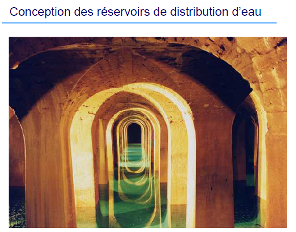 Conception des réservoirs de distribution d'eau