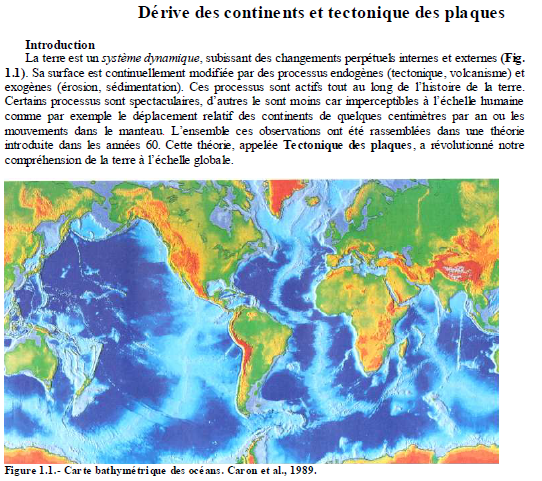 Dérive des continents et tectonique des plaques