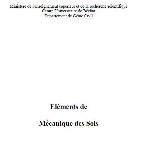 Eléments de mécanique des sols