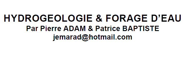 Hydrogéologie et forage d'eau