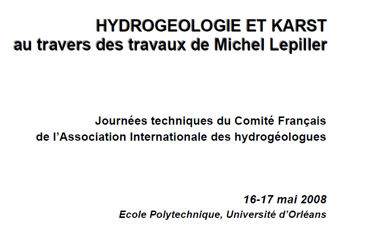 Couverture — Hydrogéologie et Karst