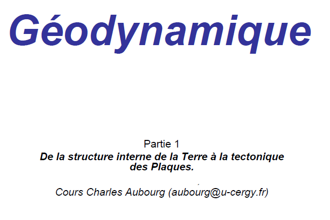 La géodynamique
