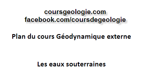 Les eaux souterraines