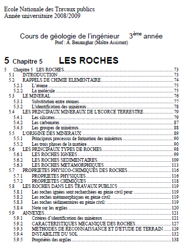 Les roches