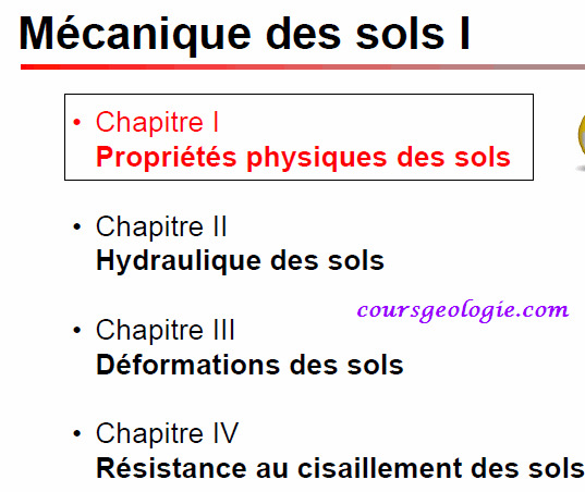 Propriétés physiques des sols