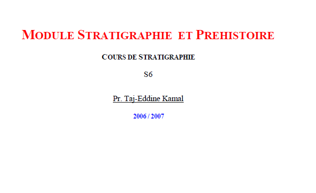 Stratigraphie