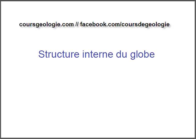 Structure interne du globe