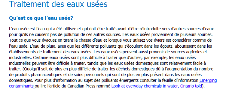 Traitement des eaux usées