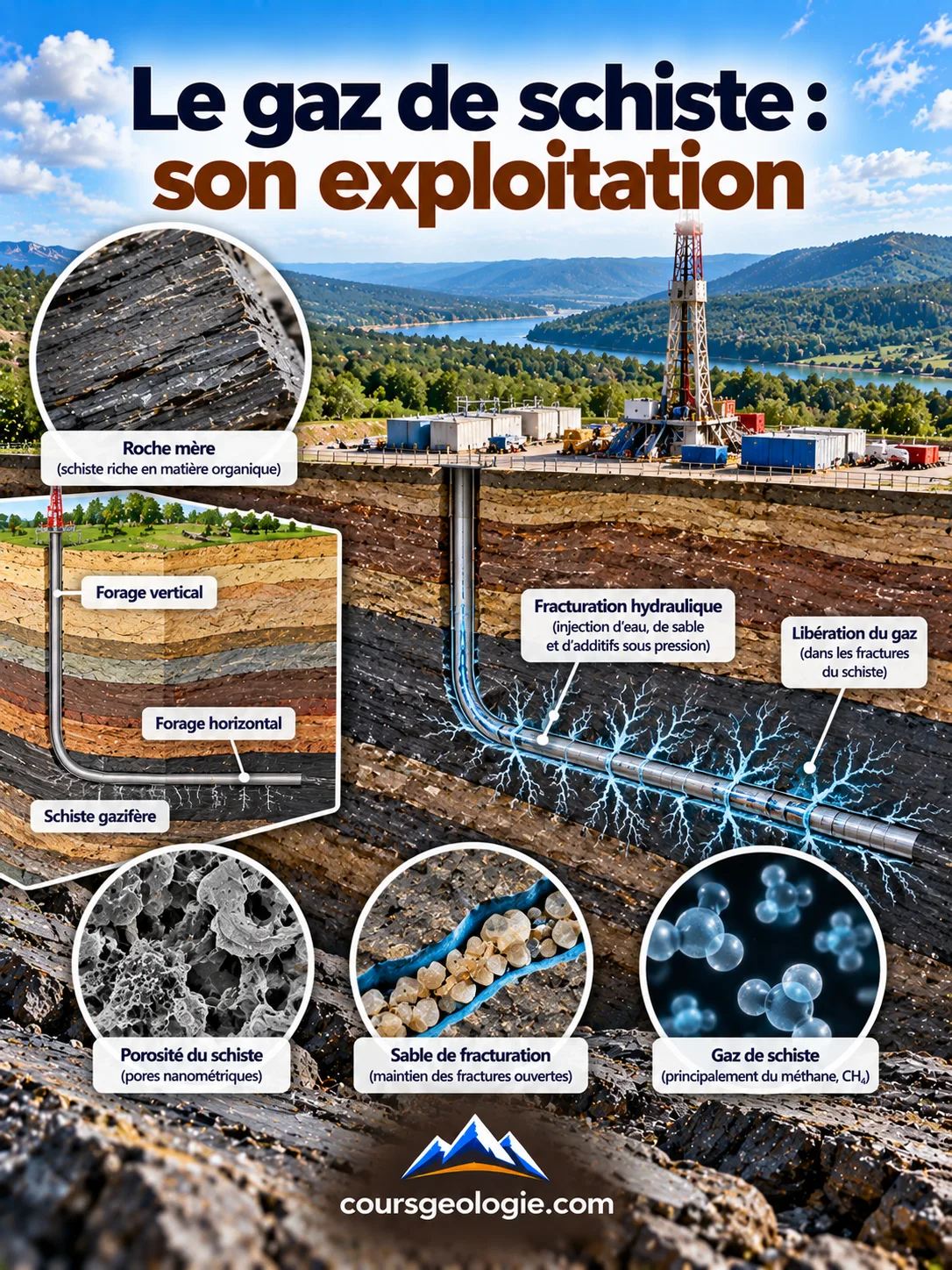Le gaz de schiste : son exploitation