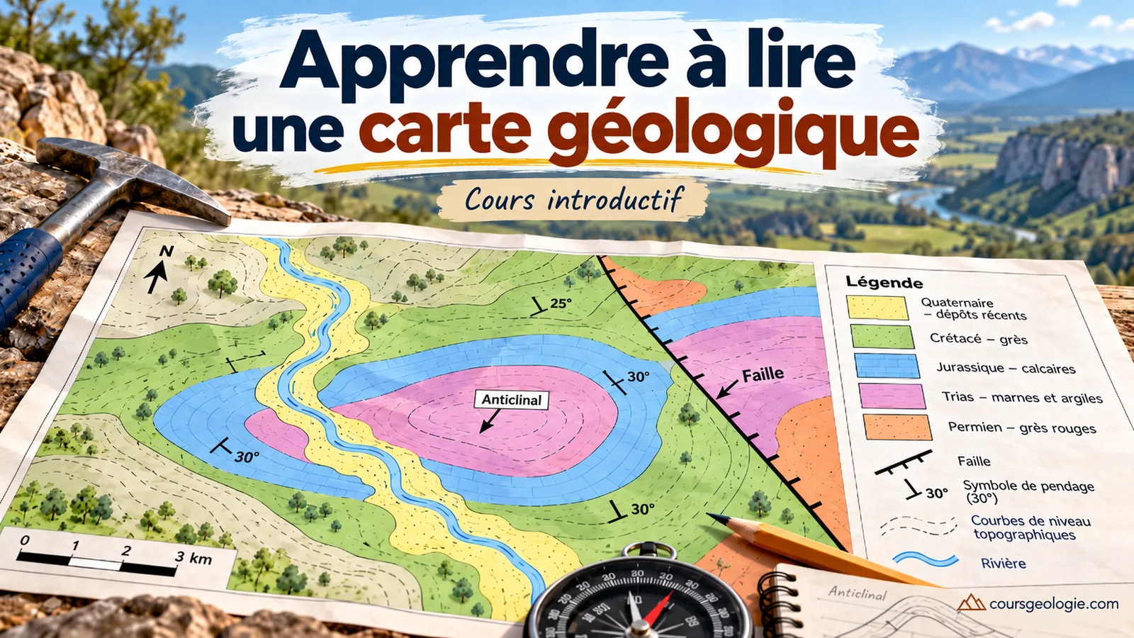 Apprendre à lire une carte géologique