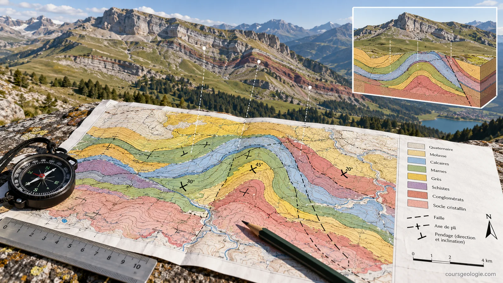 Les cartes géologiques : principes et lecture