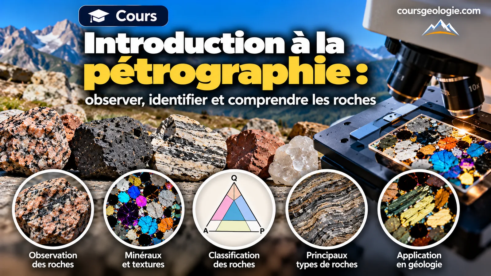 Introduction à la pétrographie : observer, identifier et comprendre les roches