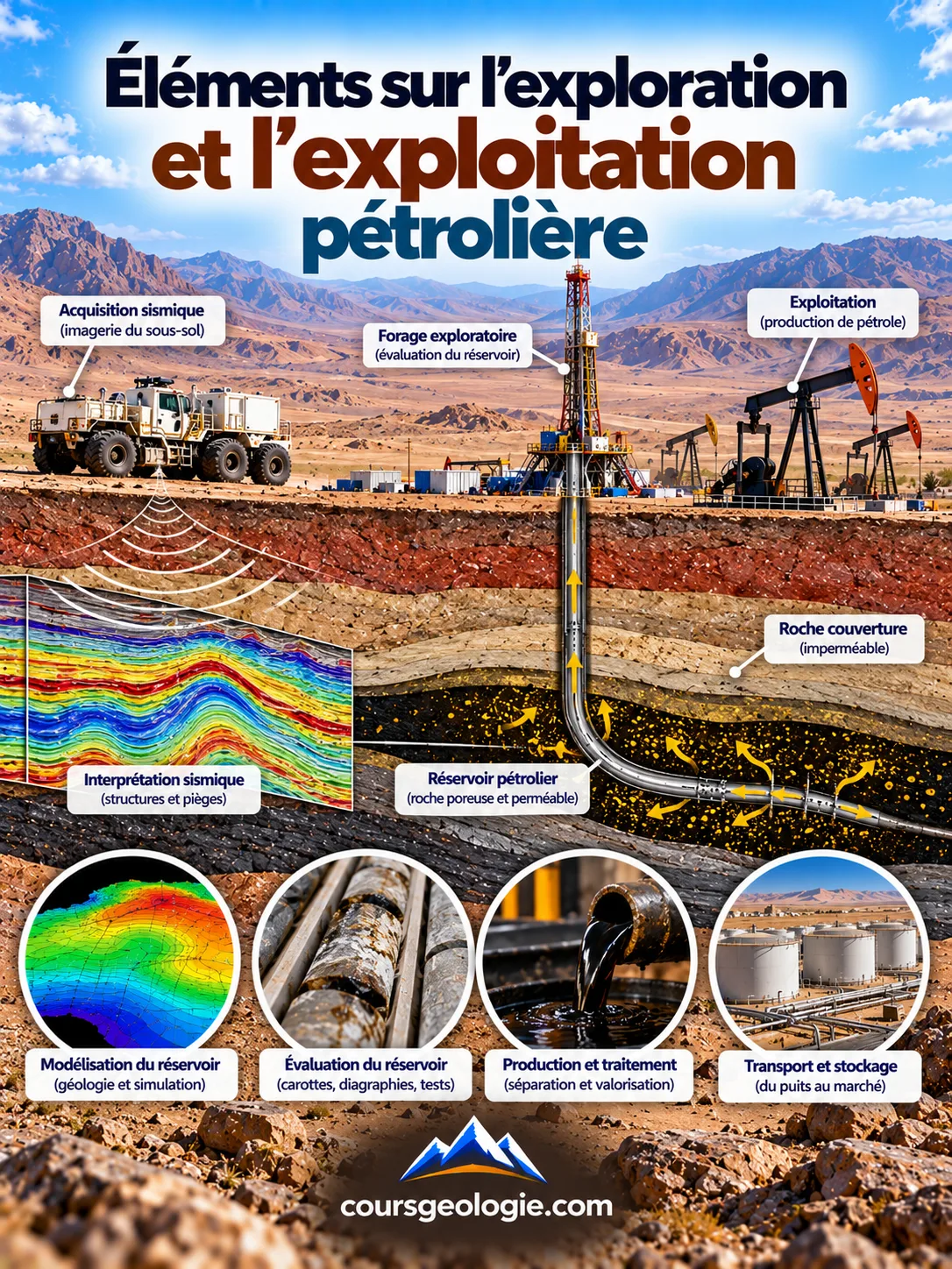 Eléments sur l'exploration et l’exploitation pétrolière