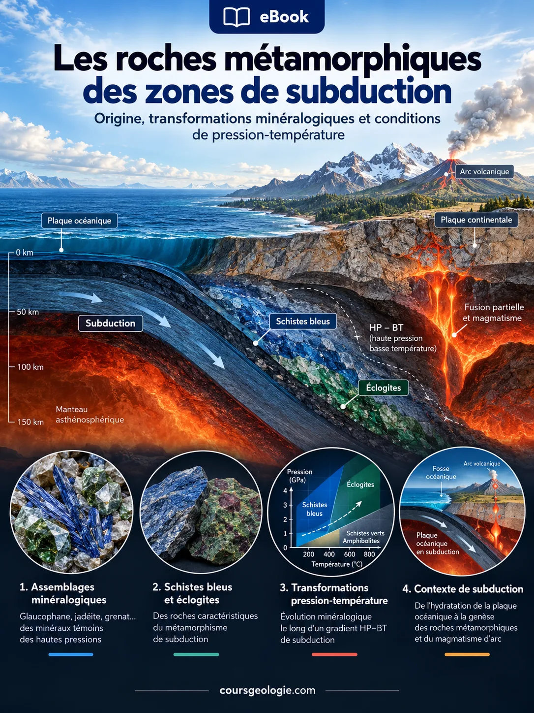 Les roches métamorphiques des zones de subduction